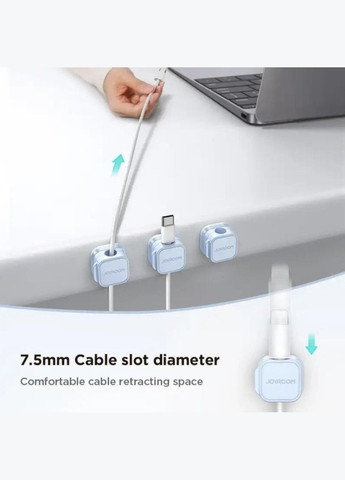 Магнітний органайзер фіксатор кабелю тримач для дроту затискач стяжка самоклеючий 6 шт Чорний Lencent (340276255)