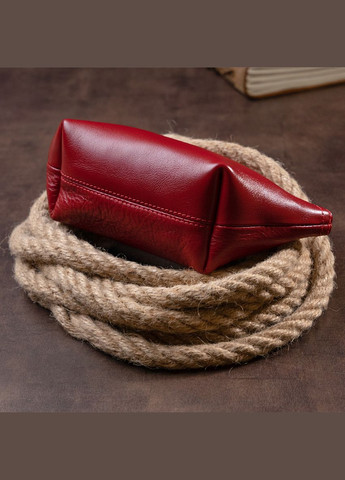 Жіноча косметичка зі шкіри Amelin 11303 Червона Grande Pelle (298569157)