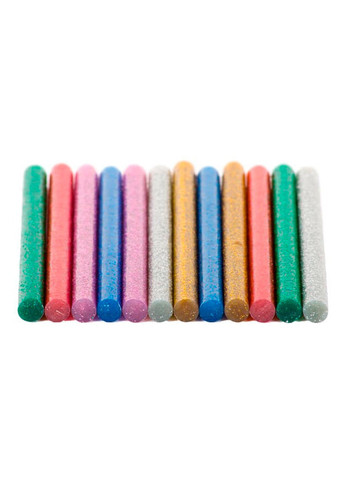 Клейові стрижні кольорові з етиленвінілацетату для творчості 7.4 мм x 100 мм (12 шт.) Intertool (332207083)