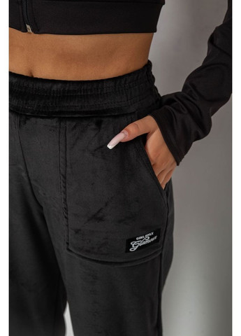 Спортивні штани велюрові жіночі на флісі, колір чорний, 238R58649 Ager (361030984)