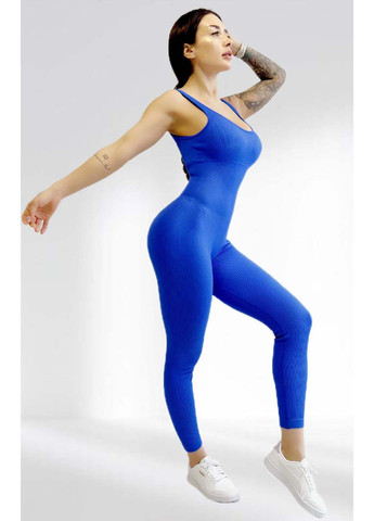 Спортивный комбинезон женский для фитнеса LILAFIT синий спортивный