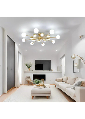 Світлодіодна люстра Яскрава 8920 (Золотиста) на 16 плафонів No Brand (331639599)