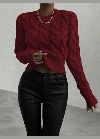 Бордовий демісезонний светр жіночий No Brand