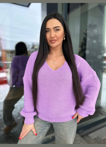 Фиолетовый женский свитер цвет сирень р.44/60 454052 New Trend