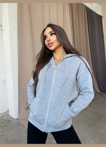 Толстовка жіноча тепла на ФЛІСІ з блискавкою та кишенею кенгуру Nositi (302746793)