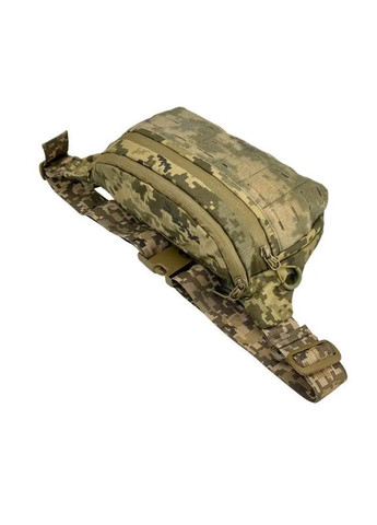 Сумка-бананка WolfPack ММ14 на пояс с патч панелью. Мужская сумка бананка. HardKIT 8207111-2-HK (370140817)