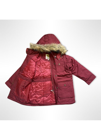Бордова зимня куртка - пакра бордова (0297) Quadri foglio