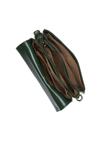 Сумка женская кожаная кросбоди зеленая (Д/Ш/В) 25/7/15 (см) No Brand (337669917)