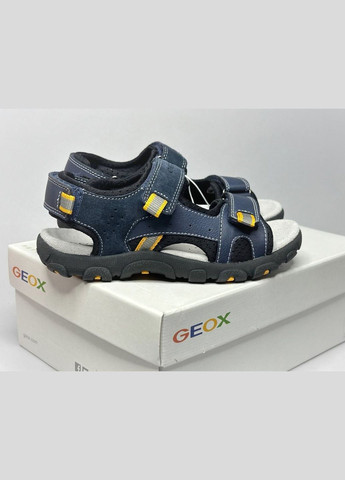 Дитячі шкіряні босоніжки Strada 33-39 для хлопчиків сині Geox (292313343)
