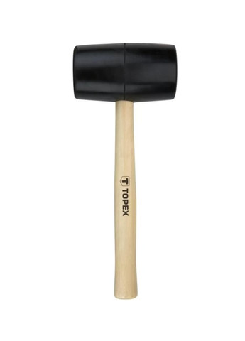 Гумова киянка (335 мм, 63 мм, 680 г) з дерев'яною ручкою (22676) Topex (263434577)