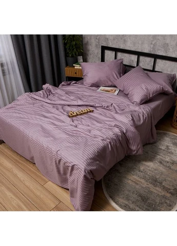 Комплект постільної білизни Satin Stripe Полуторний Євро 160х220наволочки 2х70х70 (MS-820013042) Moon&Star Lilac Dust (389752160)