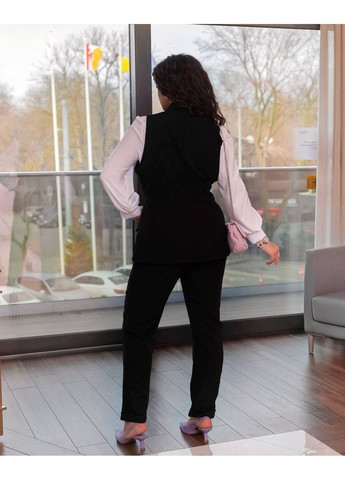 Деловой костюм, брюки + жилет, мод Дк-325, черный, размер 60 No Brand (355469587)