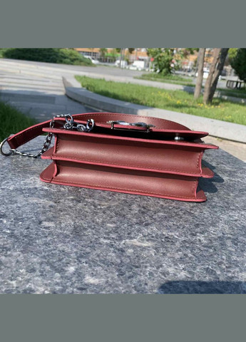 Женская мини сумочка клатч на цепочке с птичками экокожа бордовая зеленая (sku_771) No Brand (330576917)