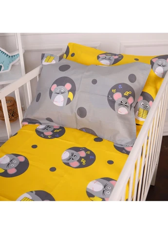 Комплект постільної білизни Бязь TEENAGER 20-0029 Funny mice Полуторний Євро Mirson (399960453)