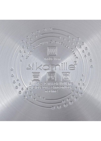 Кастрюля индукционная 1,5л из нержавеющей стали с крышкой для готовки и кипячения кастрюля для плиты Kamille (368988532)