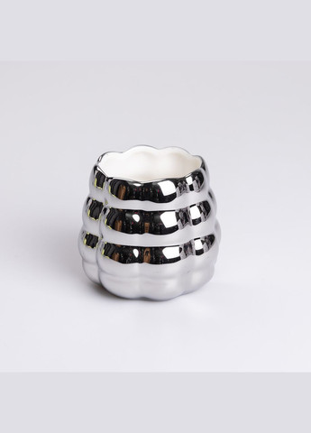 Набор десертных вилок и ложек с керамической подставкой, серебристый Yiwu (325449575)