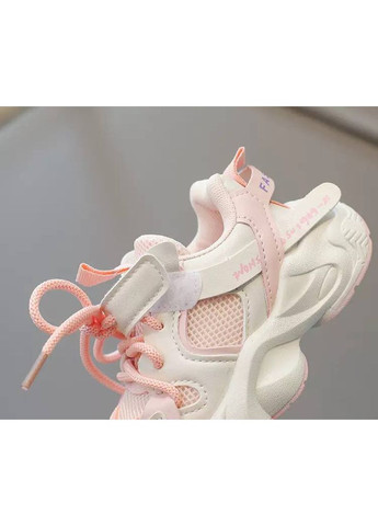 Персиковые всесезонные легкие кроссовки на липучках No Brand