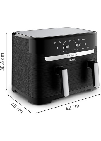 Мультипіч (аерофритюрниця) Dual Easy Fry EY9018 Tefal (360393993)