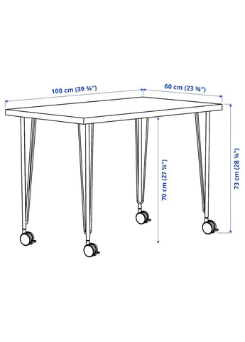 Письмовий стіл ІКЕА LINNMON / KRILLE 100х60 см (s09416212) IKEA (278408219)