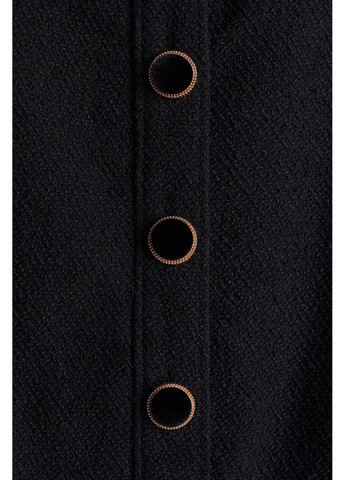 Черное платье из ткани букле H&M однотонное