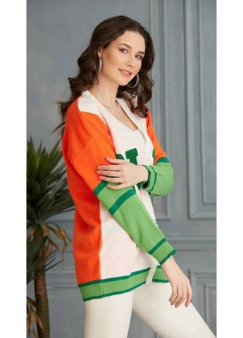 Зеленый демисезонный кардиган No Brand