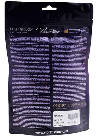 XX ... L Fruit Color, 55 мм, 50 шт CherryLove Vibratissimo (296930511)
