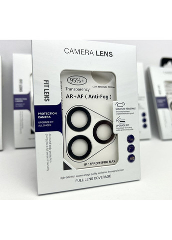 Линзы на 15 PRO Camera lens защитное стекло линза Metal AR+AF линзы на камеру для айфон Black / No Brand (369136899)