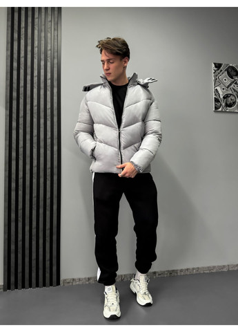 Серый зимний Пуховик Seventy.Eight