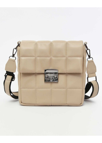 Жіноча сумка стьобана бежева екошкіра для повсякденного використання сумка на блискавці ProDobro (367265531)