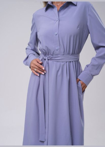 Сіра повсякденний стильна сукня-сорочка No Brand однотонна