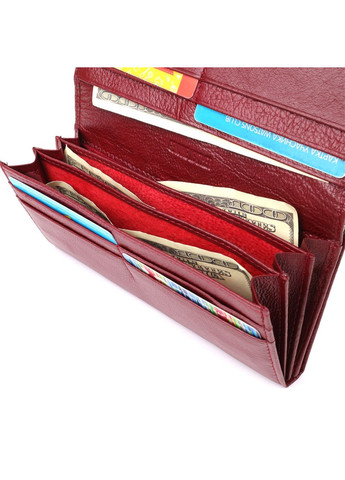 Елегантний гаманець для жінок з монетницею із натуральної шкіри 23107 Бордовий st leather (329146456)