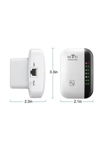 Бездротовий репітер підсилювач сигналу Wi-Fi 300 Мбіт/с 2.4G No Brand (365824750)
