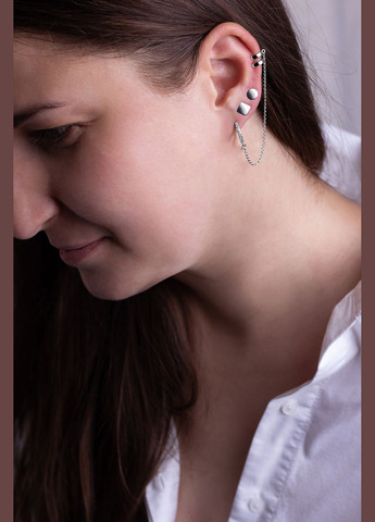 Серебряные серьги-гвоздики (4882) IRIJ (331017086)