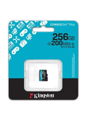 Карта памяти microSDXC (UHS-1 U3) Canvas Go! Plus 256Gb class 10 A2 V30 (R200MB/S, W-160MB/S) Kingston (382341975)