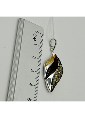 Кулон серебряный с янтарем 4,28 г No Brand (369737664)