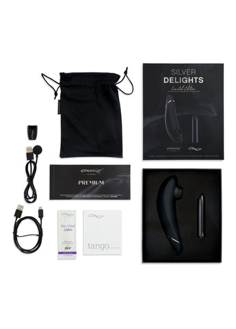 Преміальний подарунковий набір Silver Delights Collection: Premium та We-Vibe Tango - CherryLove Womanizer (366962708)