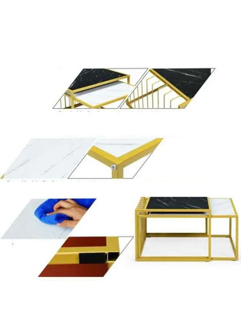 Комплект журнальних столів Scorpion з штучного мармуру Costway (362028011)