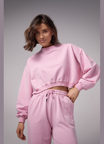 Женский спортивный костюм с укороченным свитшотом и джоггерами Liton (296909092)