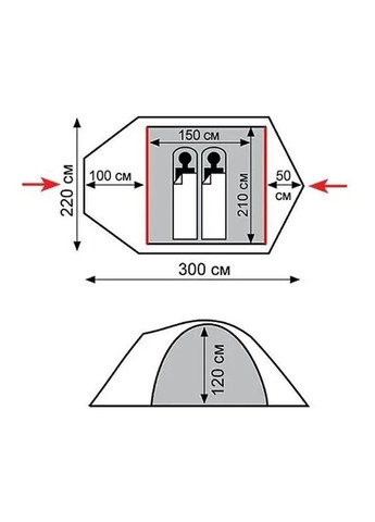 Палатка Mountain 2 (V2) зеленая TRT022-green Tramp (316614253)
