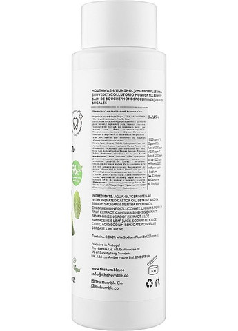 Ополаскиватель для полости рта "Свежая мята" - The Humble Co Mouthwash Fresh Mint 500ml. The Humble Co. (369131531)
