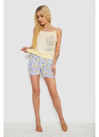 Темно-синяя женская пижама с принтом, цвет серый, 238r3052 Ager