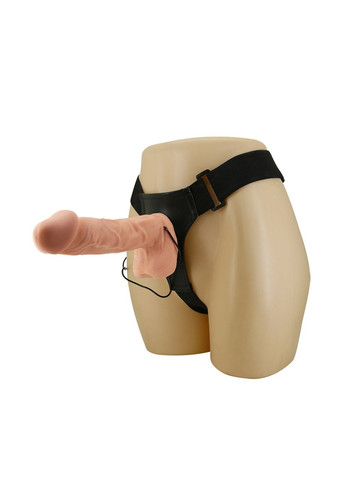 Страпон гигантский реалистичный, с вибрацией Ultra с проводным пультом, бежевый, 26 х 5.5 см Baile (303886808)