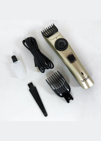 Машинка для стрижки волосся бездротова V-031, тример для бороди вусів 2 насадки, окантувальна машинка VGR (364666000)