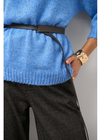 Синий свитер с кротким рукавом 2811 черный Triko Bakh