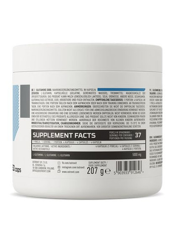 Глютамин Glutamine 5000 mg 150 caps Ostrovit (315820564)