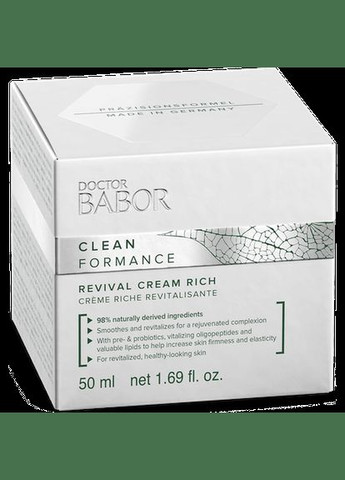 Насичений відновлюючий крем для обличчя Doctor CLEANFORMANCE Revival Cream Rich 50 мл Babor (280265763)