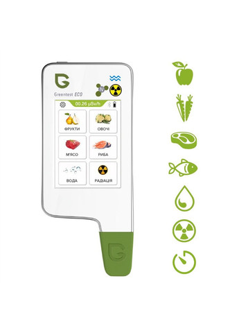 Екотестер Greentest ECO 6 - Дозиметр, нітрат-тестер та вимірювач жорсткості води в одному приладі (Green6) ANMEZ Technology (347590282)