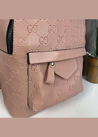 Жіночий міні рюкзак сумка з рожевий тисненням No Brand (301083094)