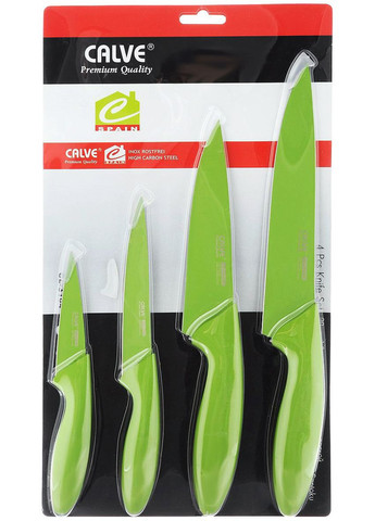 Набір ножів 4 предмети (CL-3104) Calve зелений,