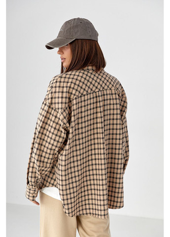Сорочка в клітку з накладною кишенею Lurex (348813502)